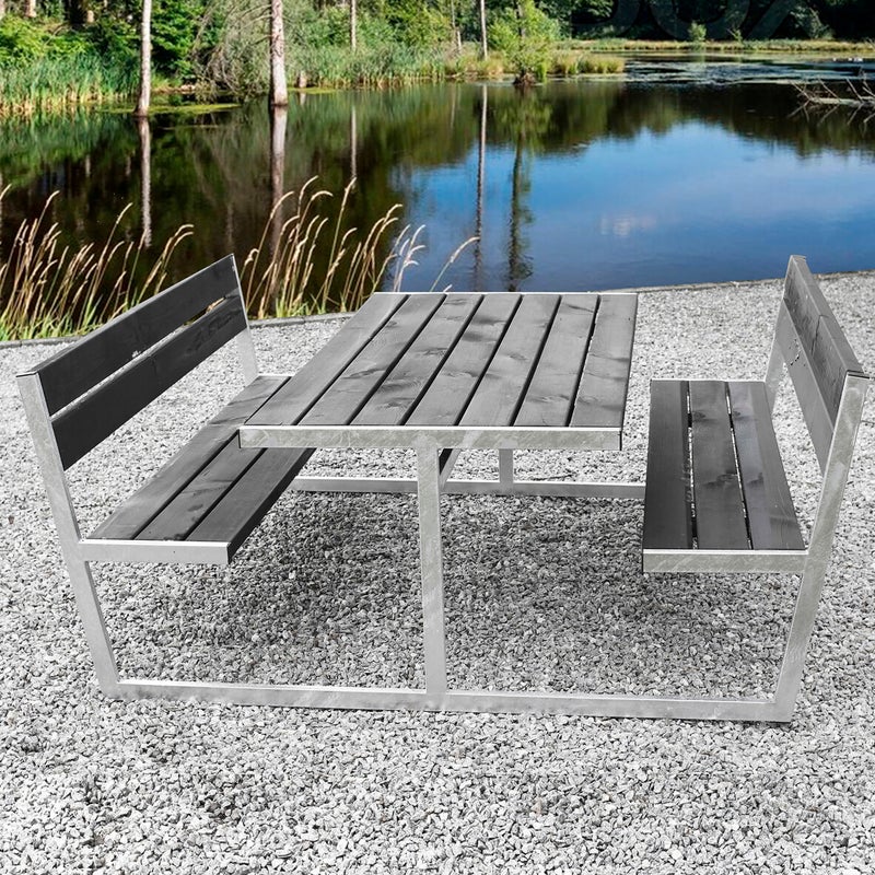 HORTUS P&ouml;yt&auml;/penkki -setti, "BALDER" painekyll. galvanoitu runko