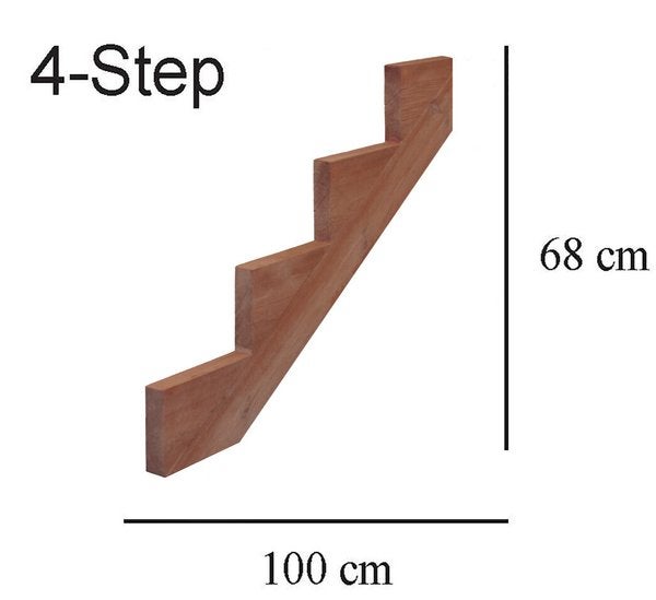 Porrasrunko, nelj&auml; porrasta, painekyll&auml;stetty ruskea HORTUS