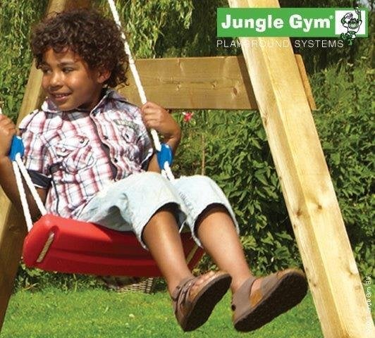 Jungle Gym Swing, punainen keinuistuin, sis&auml;lt&auml;&auml; k&ouml;yden