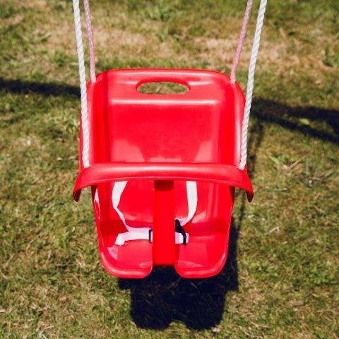 NORDIC PLAY Vauvakeinu, korkea selk&auml;noja, punainen