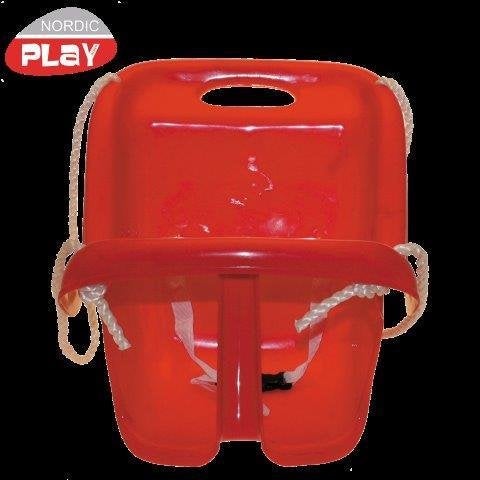 NORDIC PLAY Vauvakeinu, korkea selk&auml;noja, punainen