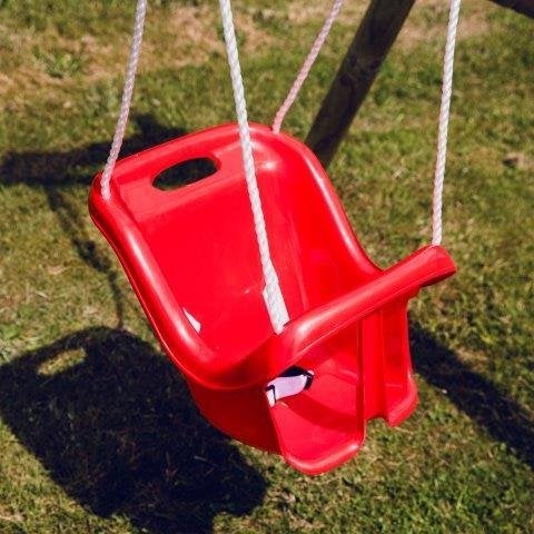 NORDIC PLAY Vauvakeinu, korkea selk&auml;noja, punainen