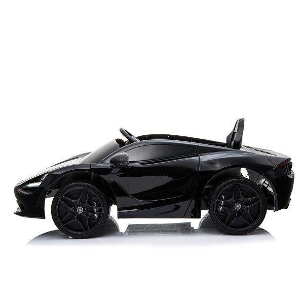 McLaren 720S s&auml;hk&ouml;auto 12V kumipintaisilla renkailla ja nahkaistuimella, musta NORDIC PLAY Speed