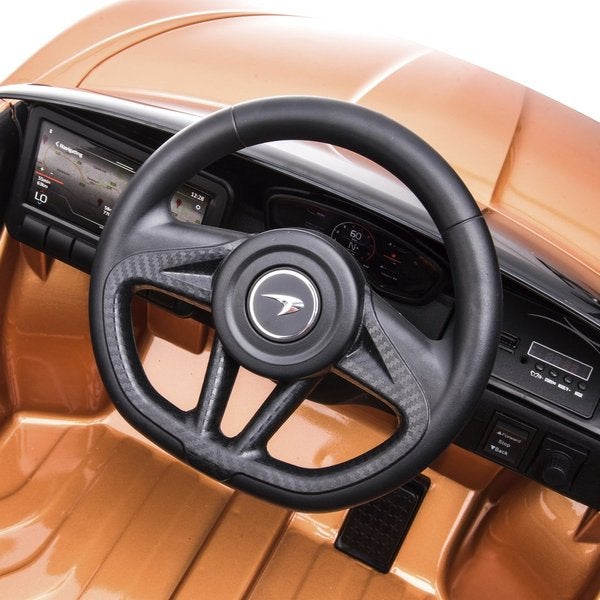 S&auml;hk&ouml;auto McLaren GT 12V7AH , kumipintaisilla renkailla ja nahkaistuimella, NORDIC PLAY Speed