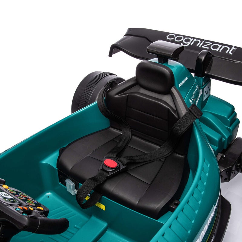 S&auml;hk&ouml;auto Formula 1 Aston Martin 4 x 12 moottori, EVA-renkaat, NORDIC PLAY