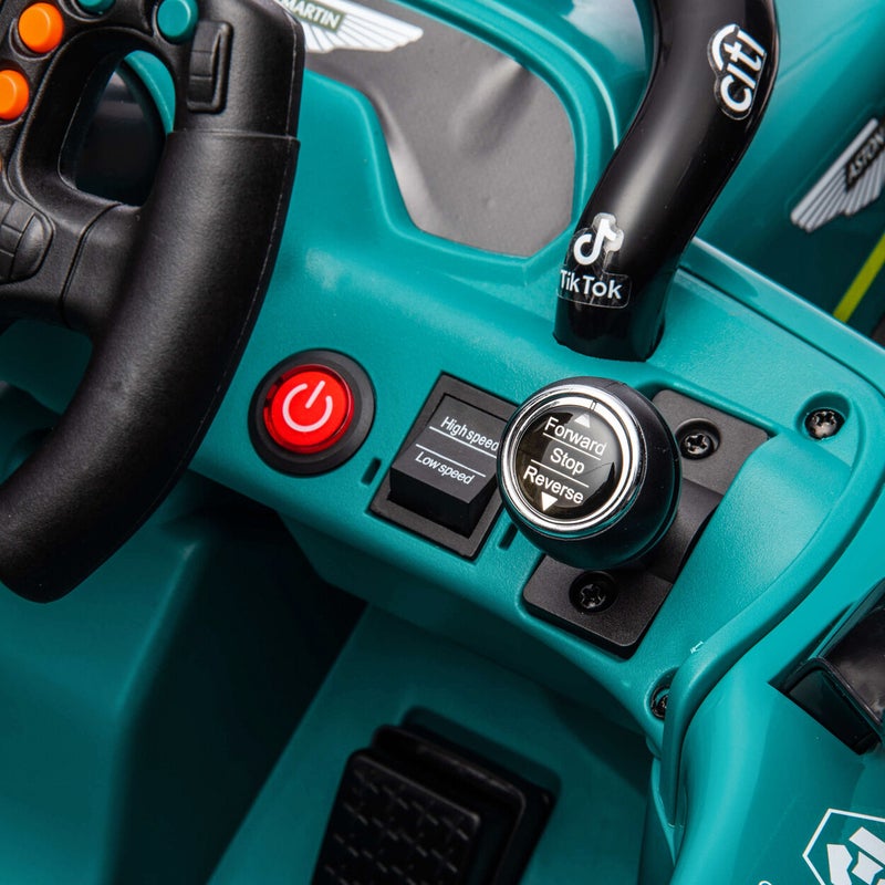 S&auml;hk&ouml;auto Formula 1 Aston Martin 4 x 12 moottori, EVA-renkaat, NORDIC PLAY