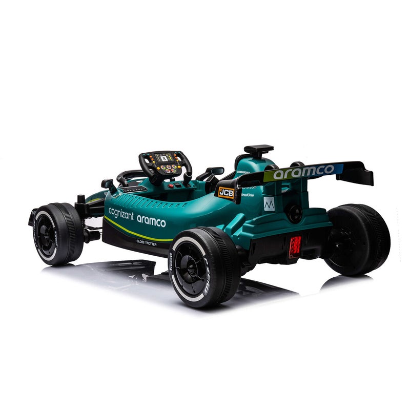 S&auml;hk&ouml;auto Formula 1 Aston Martin 4 x 12 moottori, EVA-renkaat, NORDIC PLAY