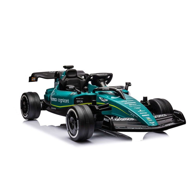 S&auml;hk&ouml;auto Formula 1 Aston Martin 4 x 12 moottori, EVA-renkaat, NORDIC PLAY