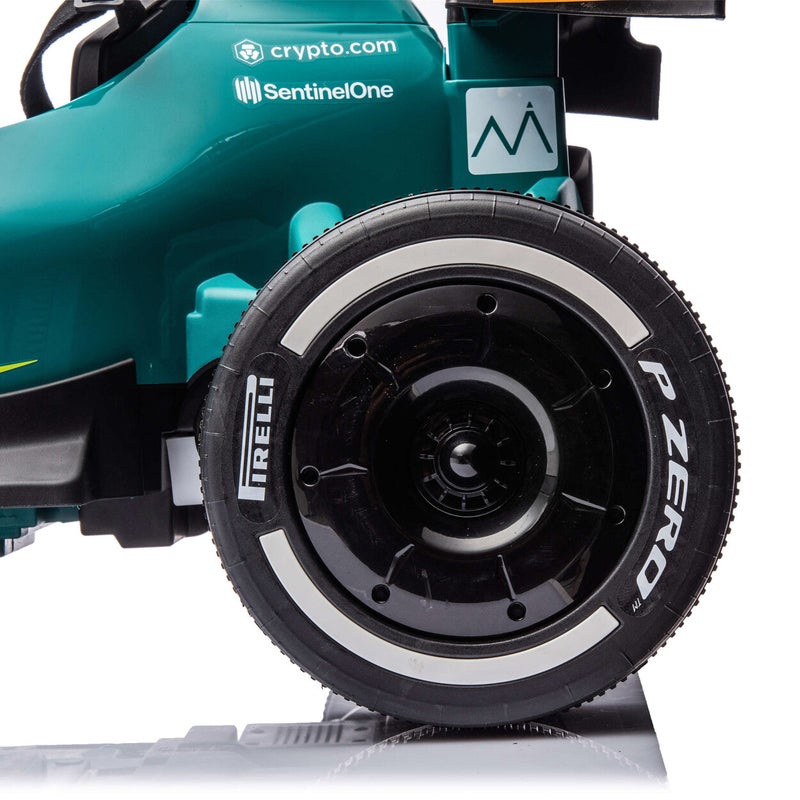 S&auml;hk&ouml;auto Formula 1 Aston Martin 4 x 12 moottori, EVA-renkaat, NORDIC PLAY