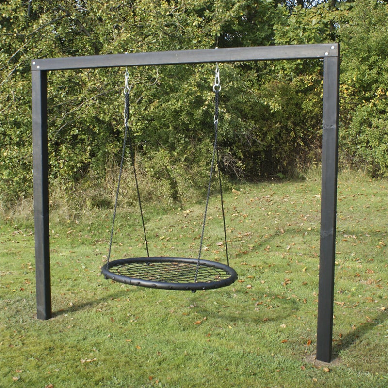 Keinuteline Asta musta/petsattu sis. Linnunpes&auml;keinun NORDIC PLAY