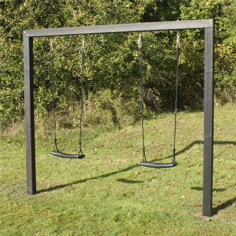 Keinuteline Alma musta/petsattu sis. 2 mustaa keinunistuinta NORDIC PLAY