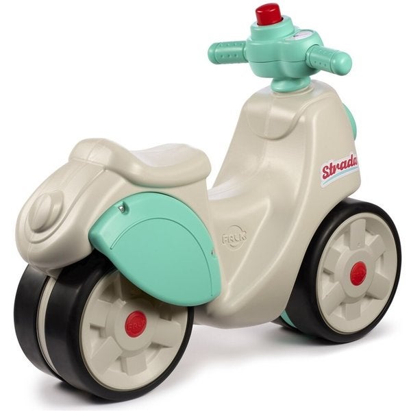 Strada ensimm&auml;isen ik&auml;vuoden skootteri kermanv&auml;rinen ja vihre&auml; FALK