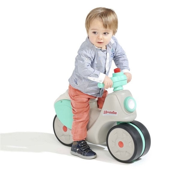 Strada ensimm&auml;isen ik&auml;vuoden skootteri kermanv&auml;rinen ja vihre&auml; FALK