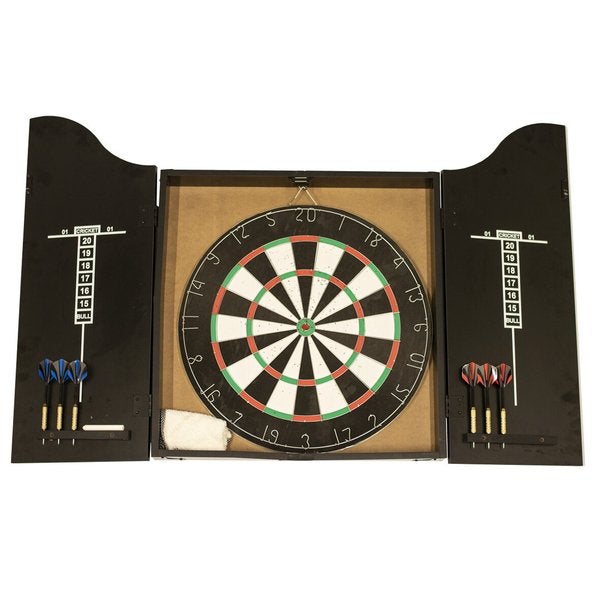 Perinteinen dartskaappi, tikkataulu ja tikat NORDIC Games