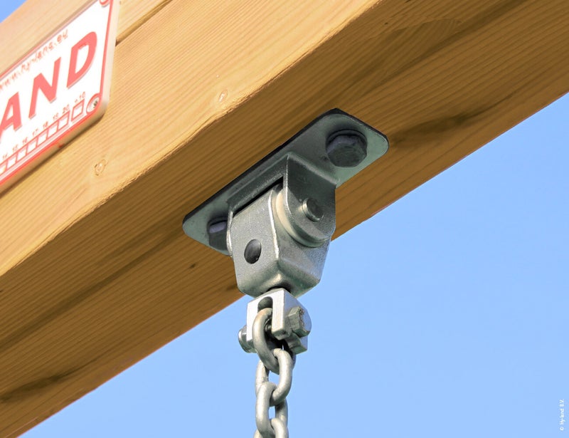 HY-LAND, malli 2 Q ja keinumoduuli, sis&auml;lt&auml;&auml; puuosat