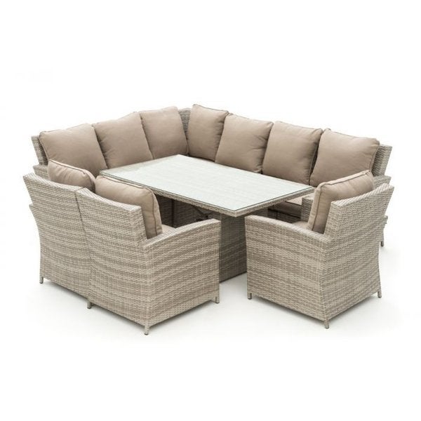 4 Living Collection Marbella Kalusto 10-osainen tuoli k&auml;sinojilla