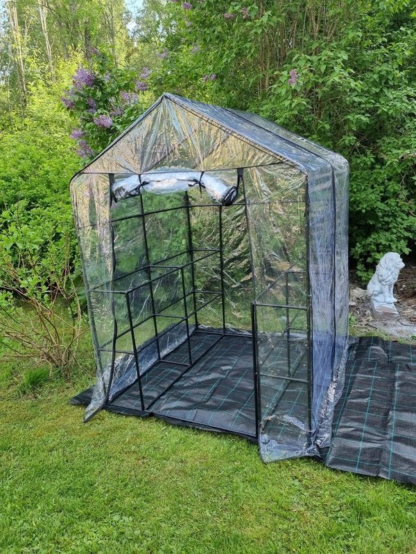 Kasvihuone XL, muovia, mitat 143 x 143 x 195 cm