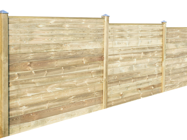 HORTUS 170 cm korkea, yhden paneelin mittainen lis&auml;pakkaus ponttilauta-aitasettiin, suora yl&auml;osa