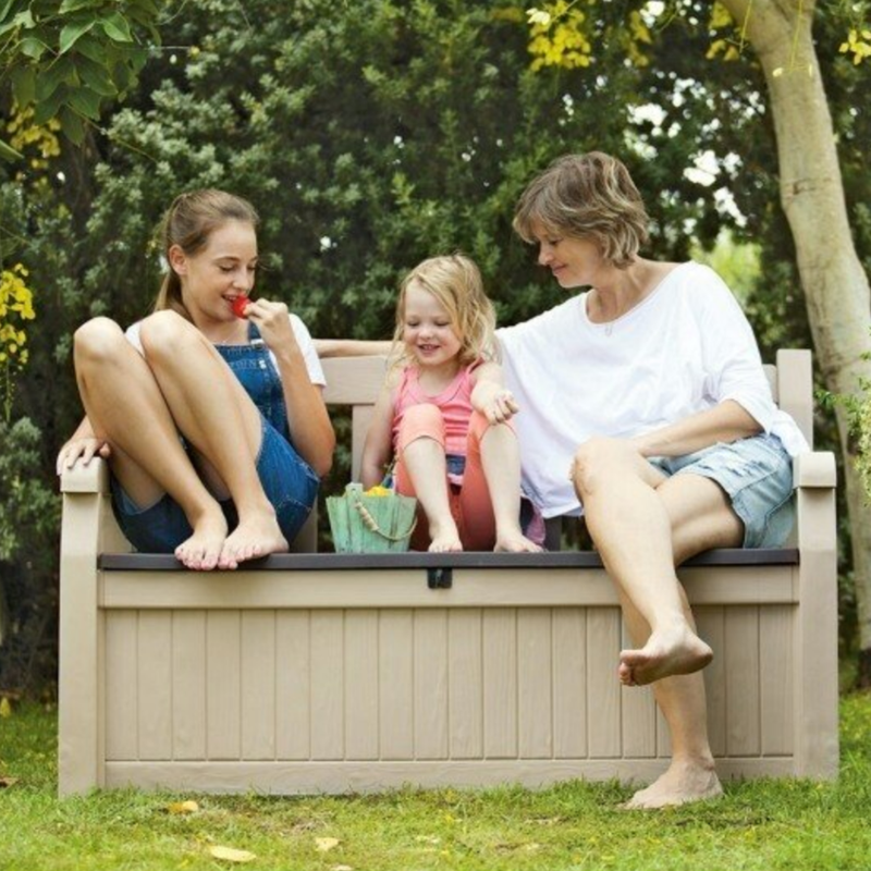 KETER Puutarhapenkki s&auml;ilytyslaatikolla EDEN GARDEN BENCH 265 L, beige